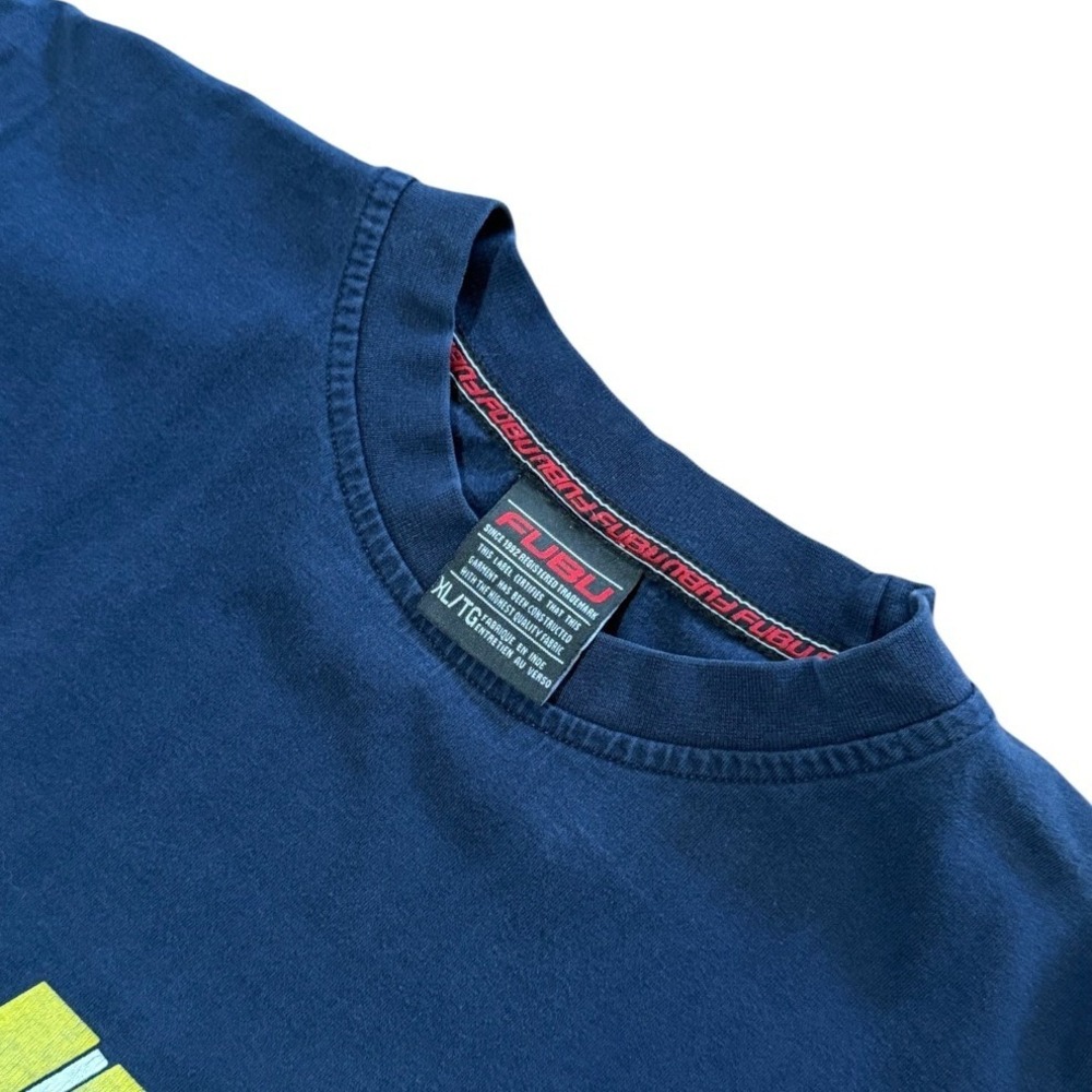 Vintage 90s Y2K FUBU Aero-Dynamics Team Sport Hip Hop Streetwear Graphic T-shirt - Picture 6 of 8